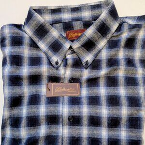 Bullington Brushed Cotton Blend Flannel - XXL - Navy